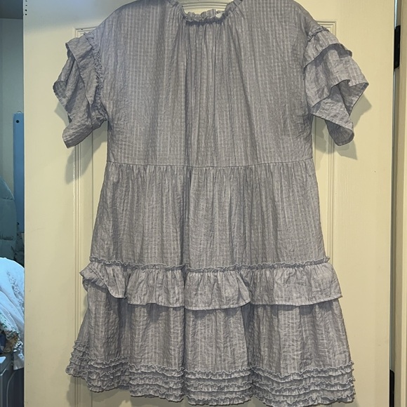 Storia Icy Blue Ruffled Layered Dress - Picture 2 of 8